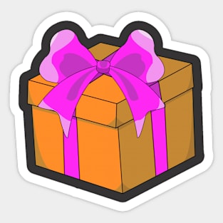 orange gift Sticker